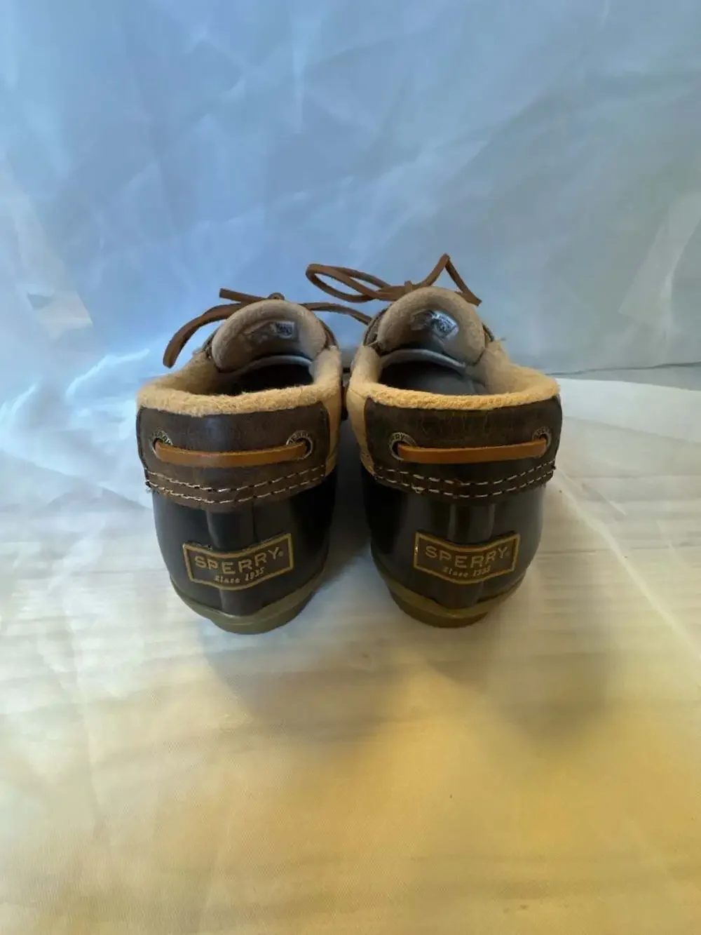 Sperry Women's Saltwater 1-Eye Duck Shoe Light Brown STS85458 Size 6